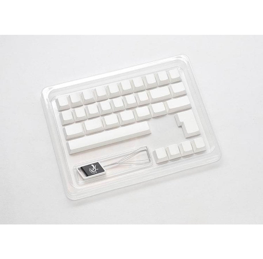 Ducky Blank - 132 Keycap Set - Cherry Profile - PBT - White Ducky