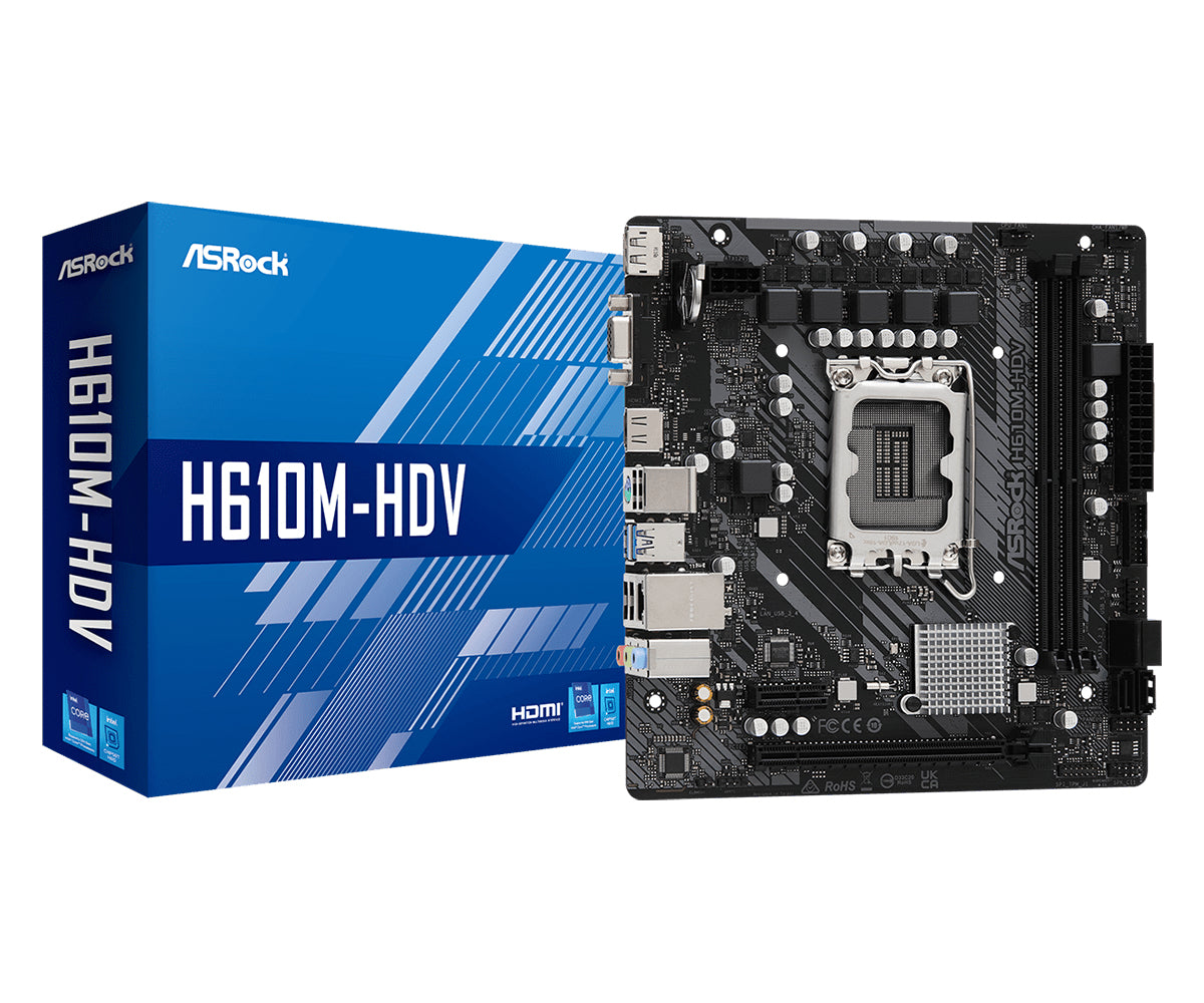 ASRock H610M-HDV Micro-ATX LGA1700  Intel H610 ASRock