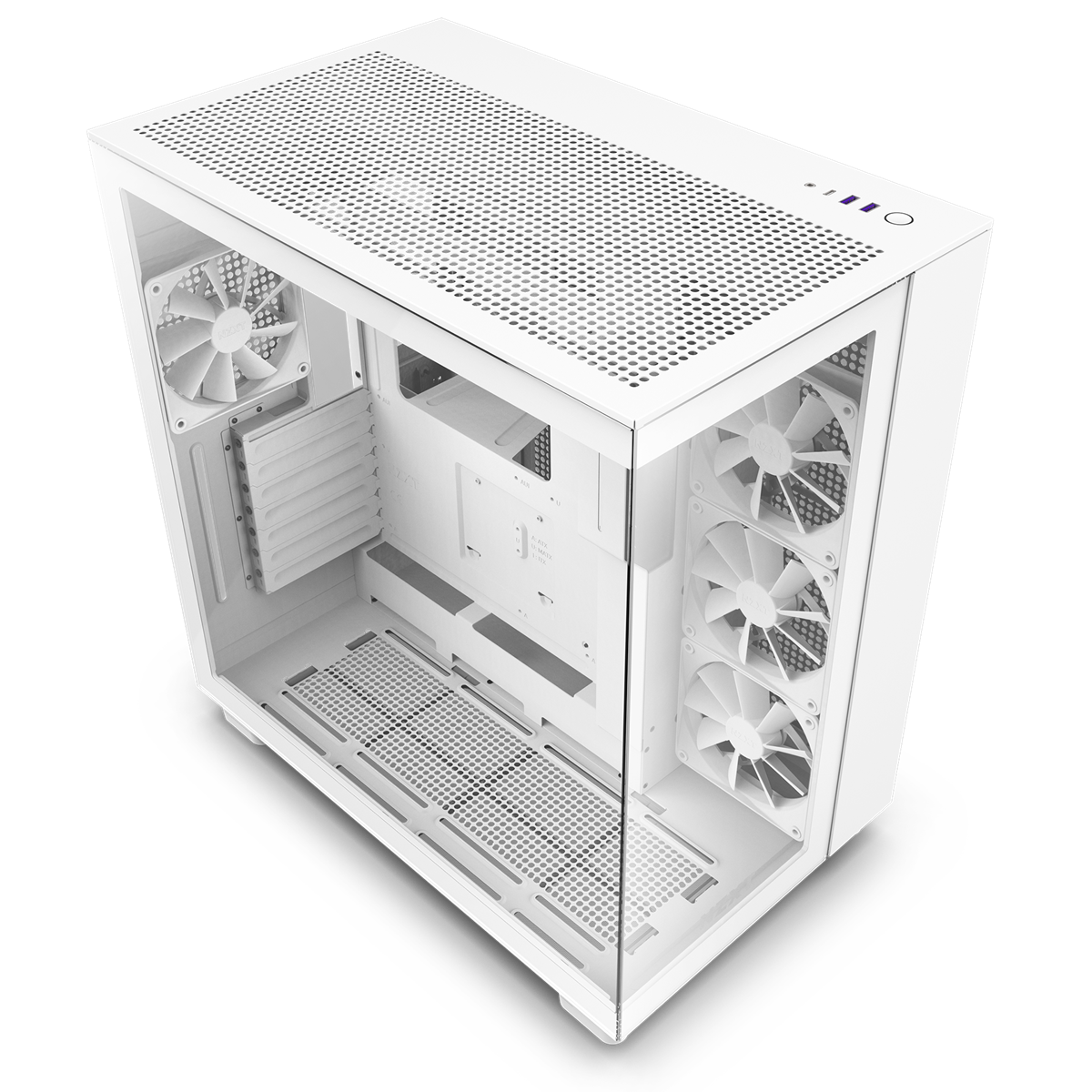 NZXT H9 Flow White Dual Chamber Mid Tower Case
