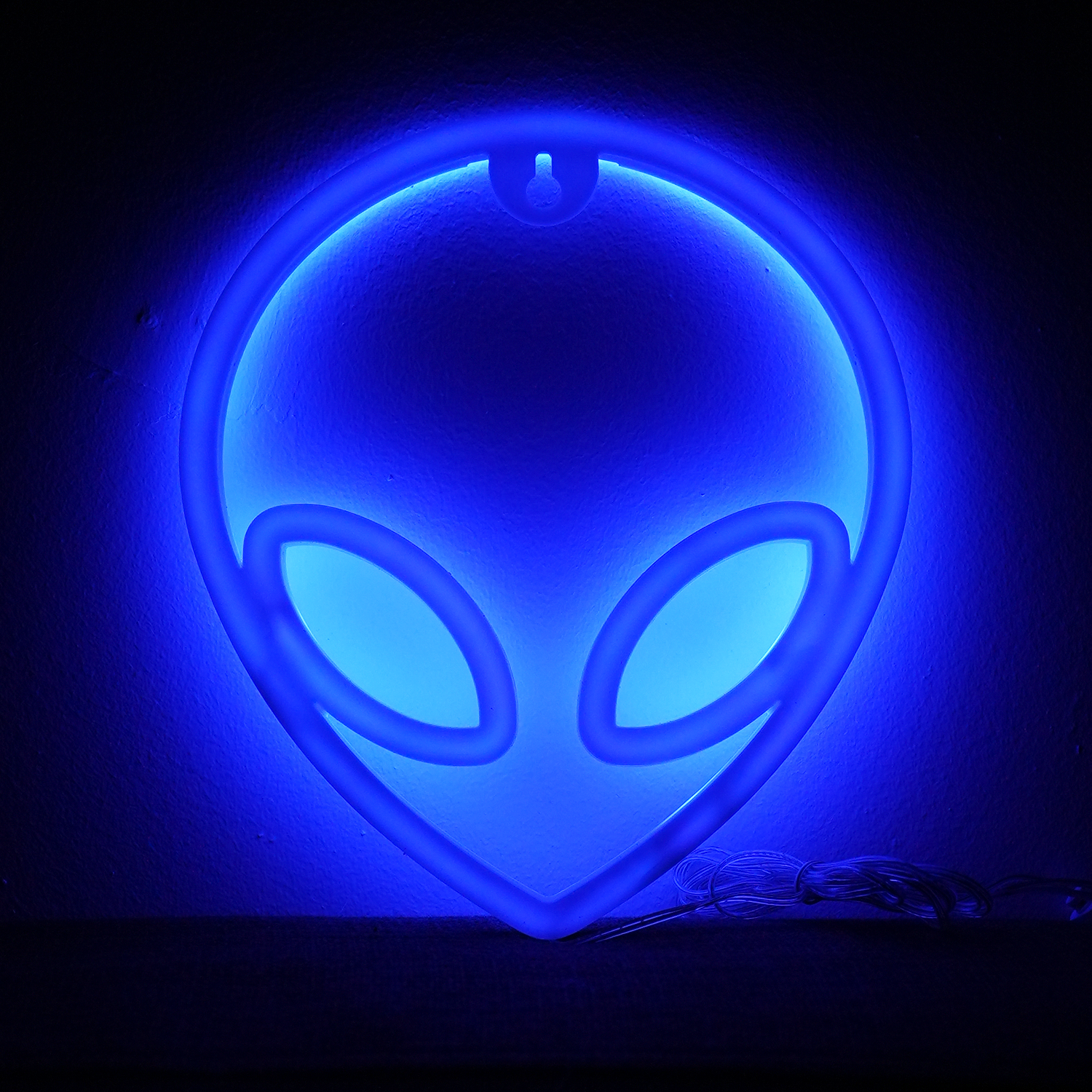 Alien Neon LED Lampe Blå