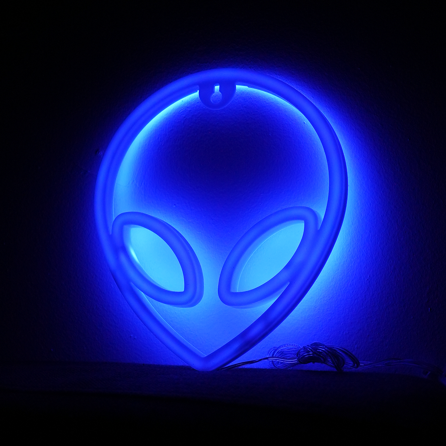 Alien Neon LED Lampe Blå
