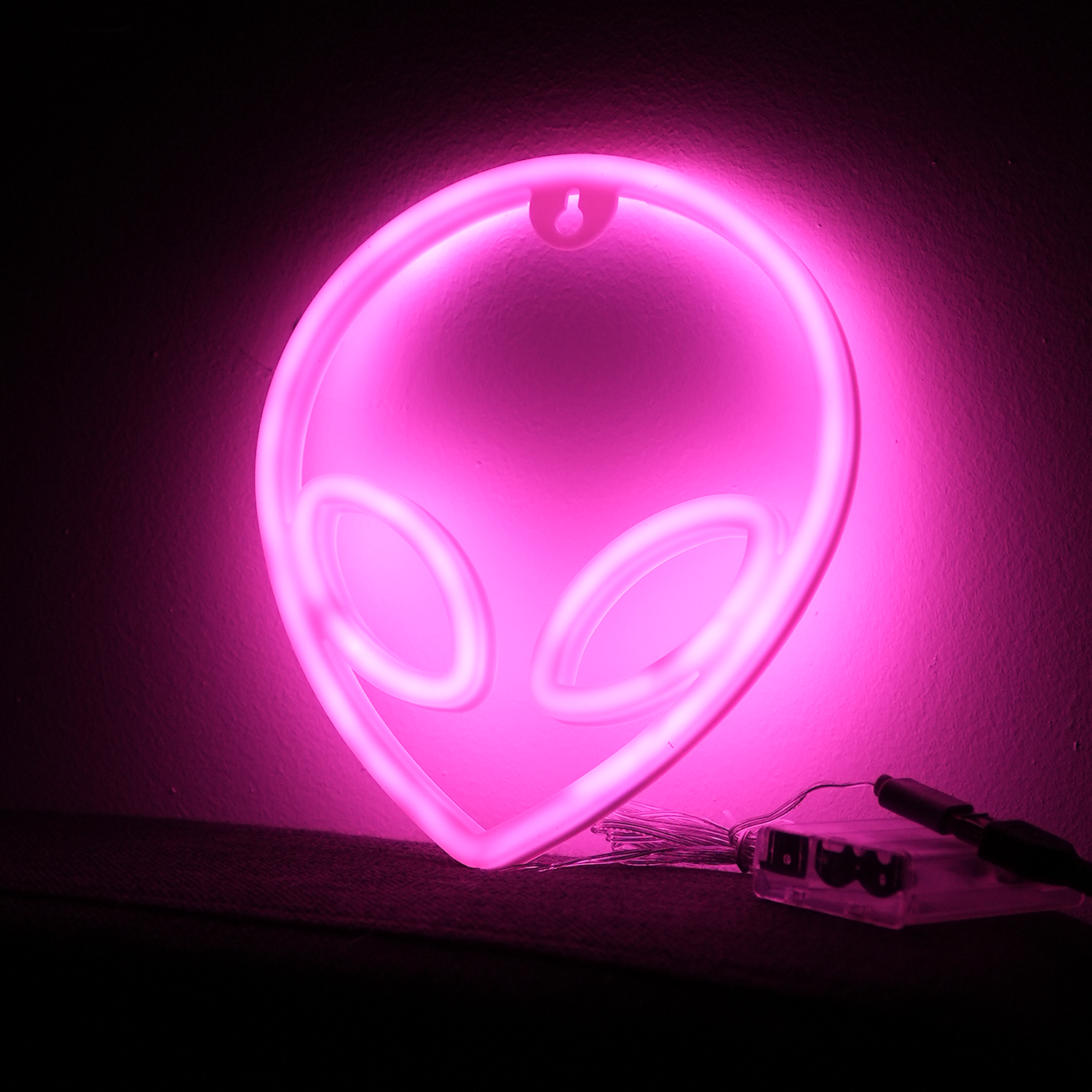 Alien Neon LED Lampe Pink