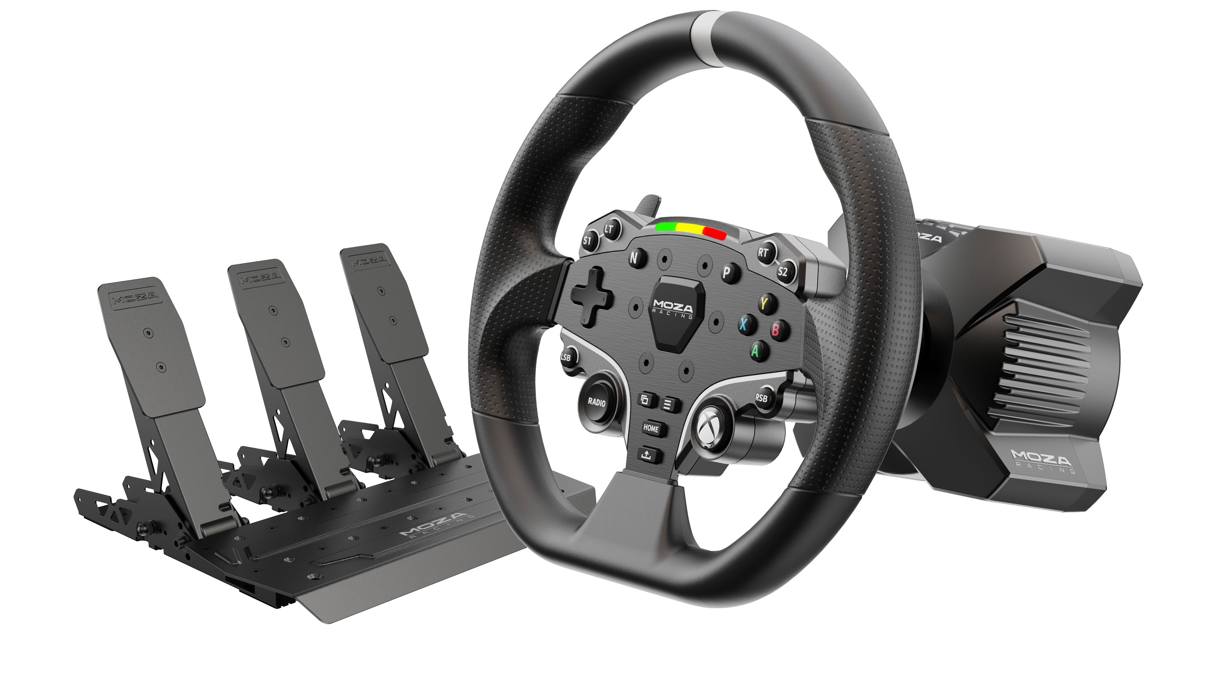 Moza R3 Racing Simulator (R3 Base, ES Wheel, SR-P Lite Two Pedals, table clamp)