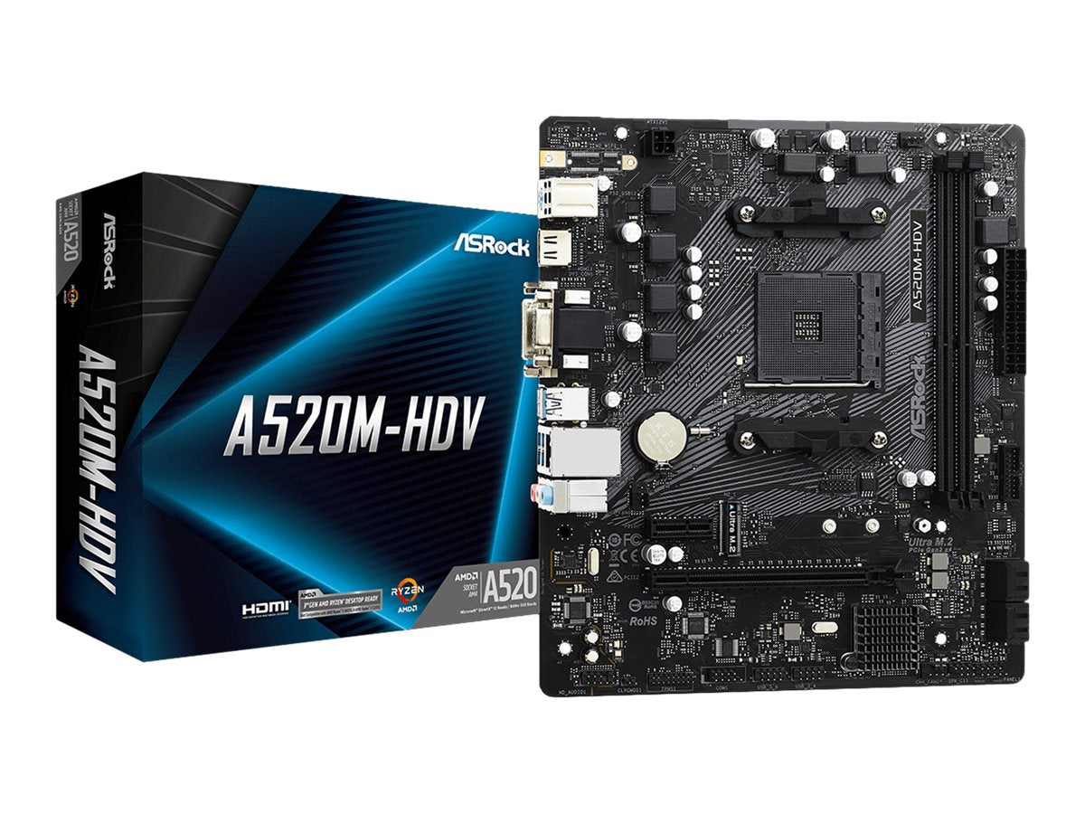 ASRock A520M-HDV Micro-ATX  AM4 AMD A520