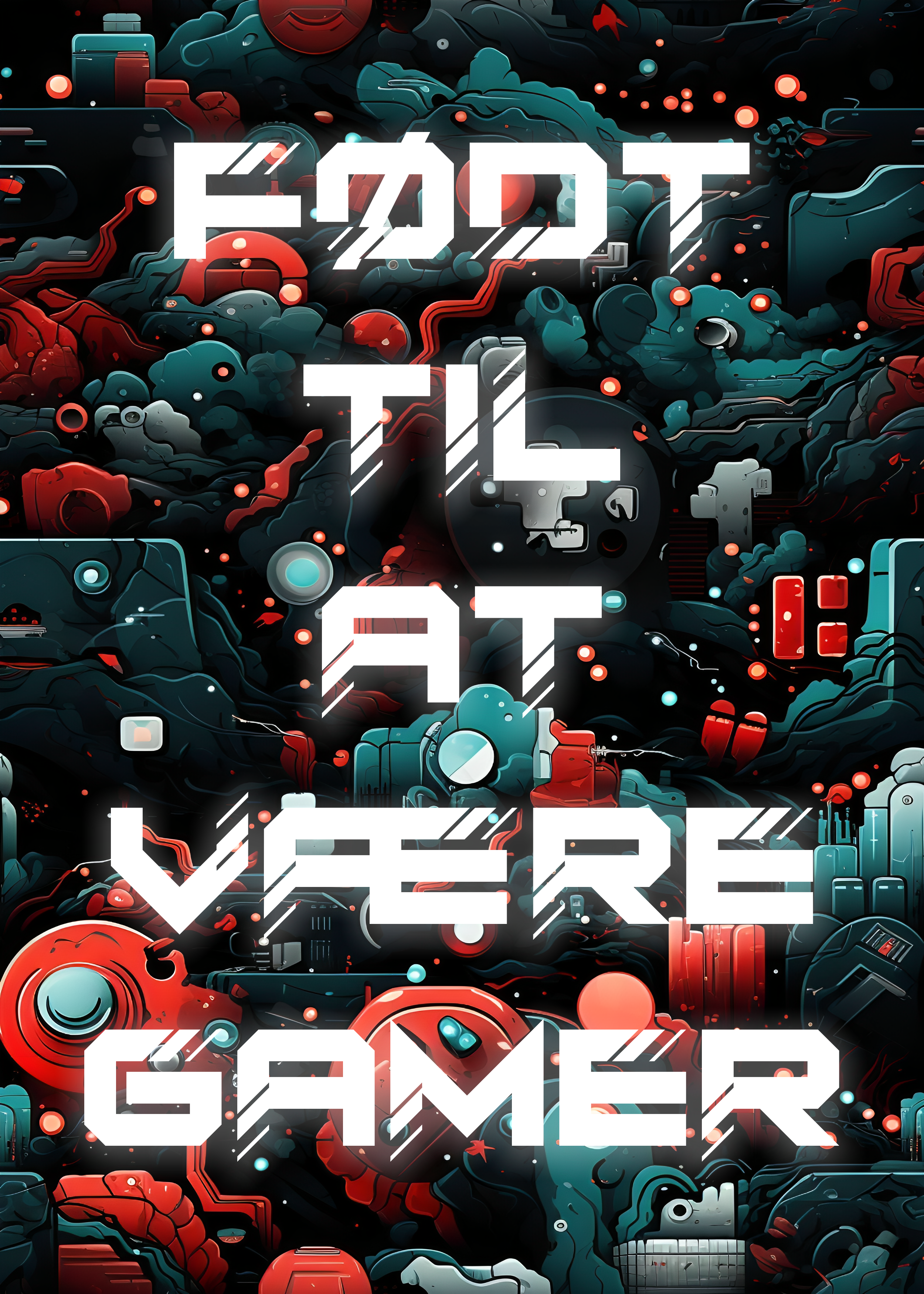 "Født til at være Gamer" Plakat