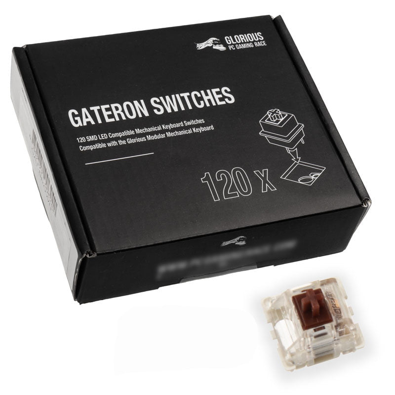 Glorious Gateron Brun Switches (120 stk)