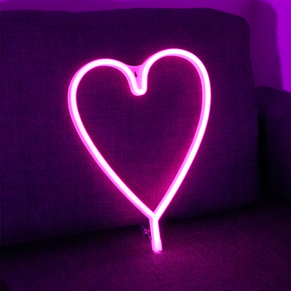 Hjerte Neon LED Lampe