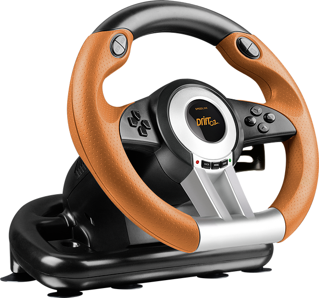 SpeedLink Drift O.Z. Racing Wheel - PC - Sort/Orange Speedlink