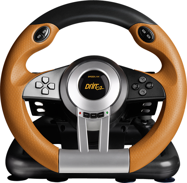 SpeedLink Drift O.Z. Racing Wheel - PC - Sort/Orange Speedlink