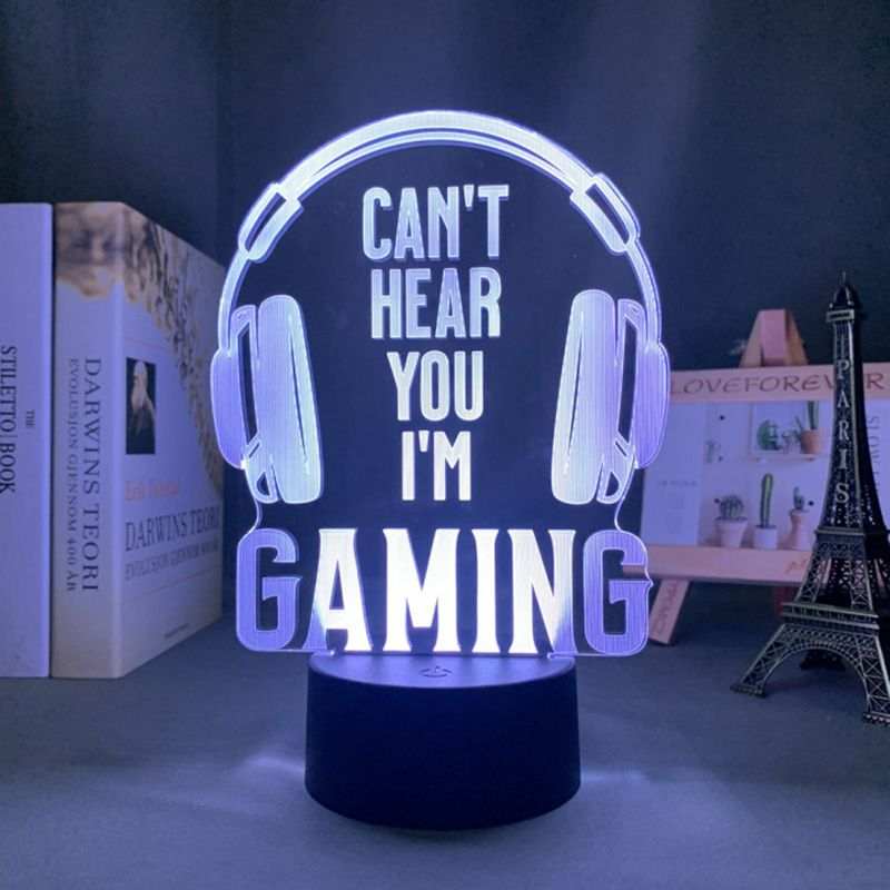 Geekd Gaming 3D Lampe - CANT HEAR YOU