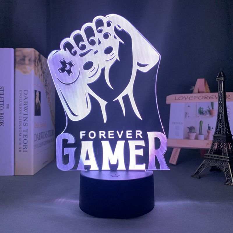 Geekd Gaming 3D Lampe - FOREVER GAMER