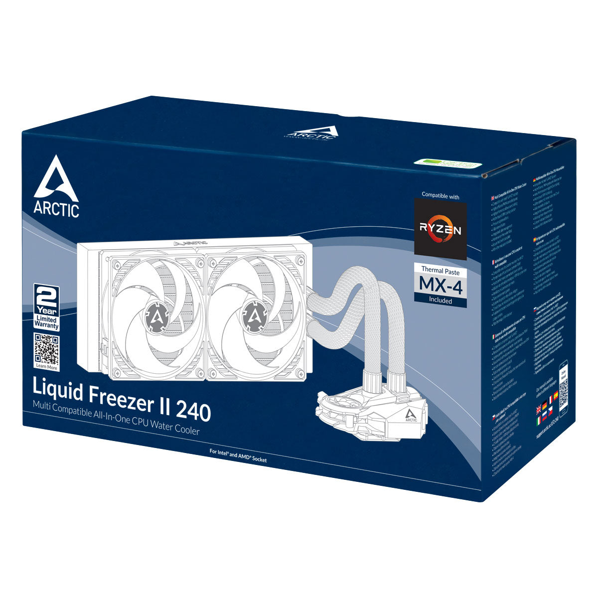 ARCTIC Liquid Freezer II 240 Kølevæskesystem CPU varme udveksler med integreret pumpe ARCTIC