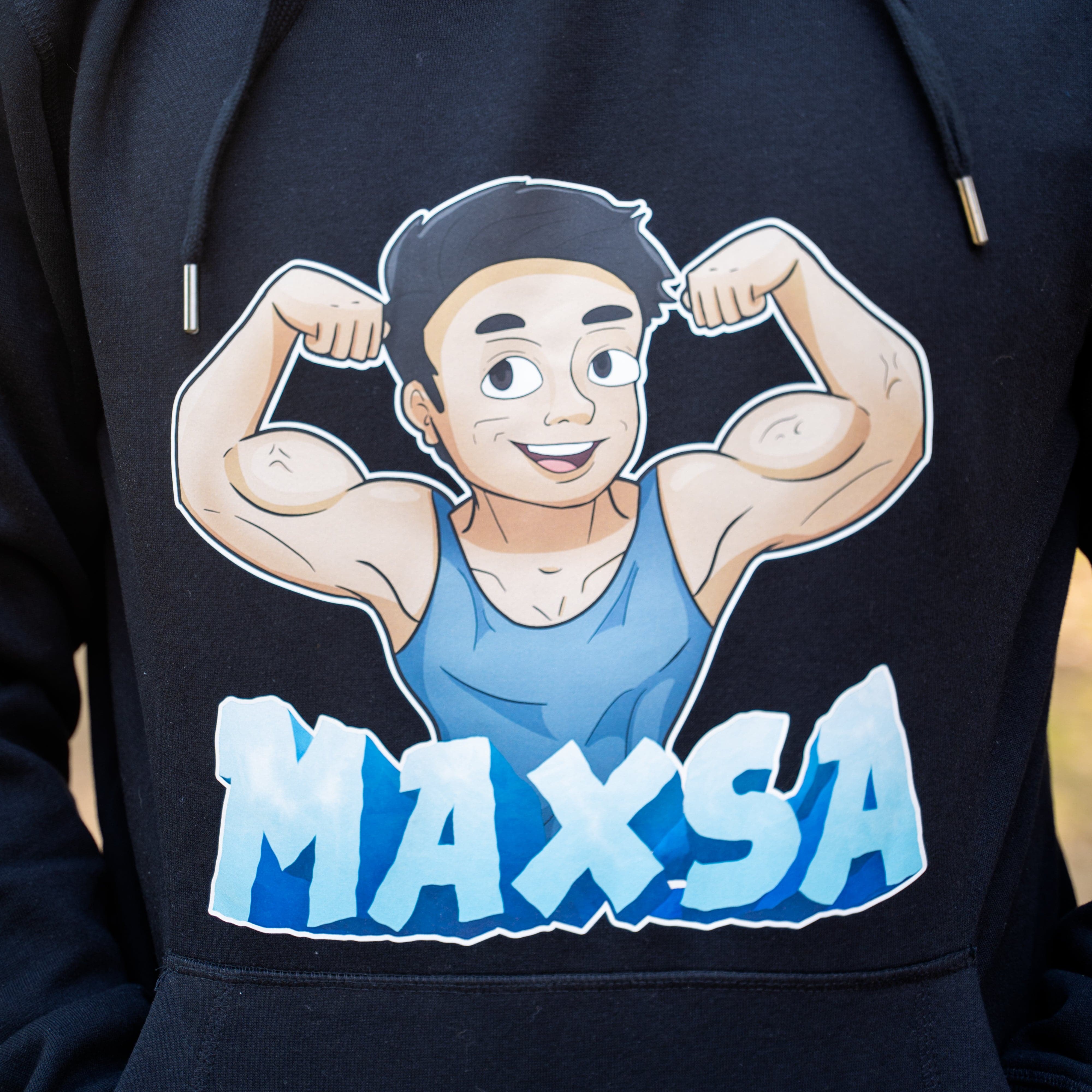 Maxsa33 Logo Blue Hoodie Maxsa