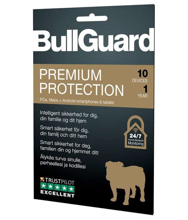 BullGuard Premium Protection 2019 Sikkerhedsprogrammer 10 enheder 1 år Bullguard