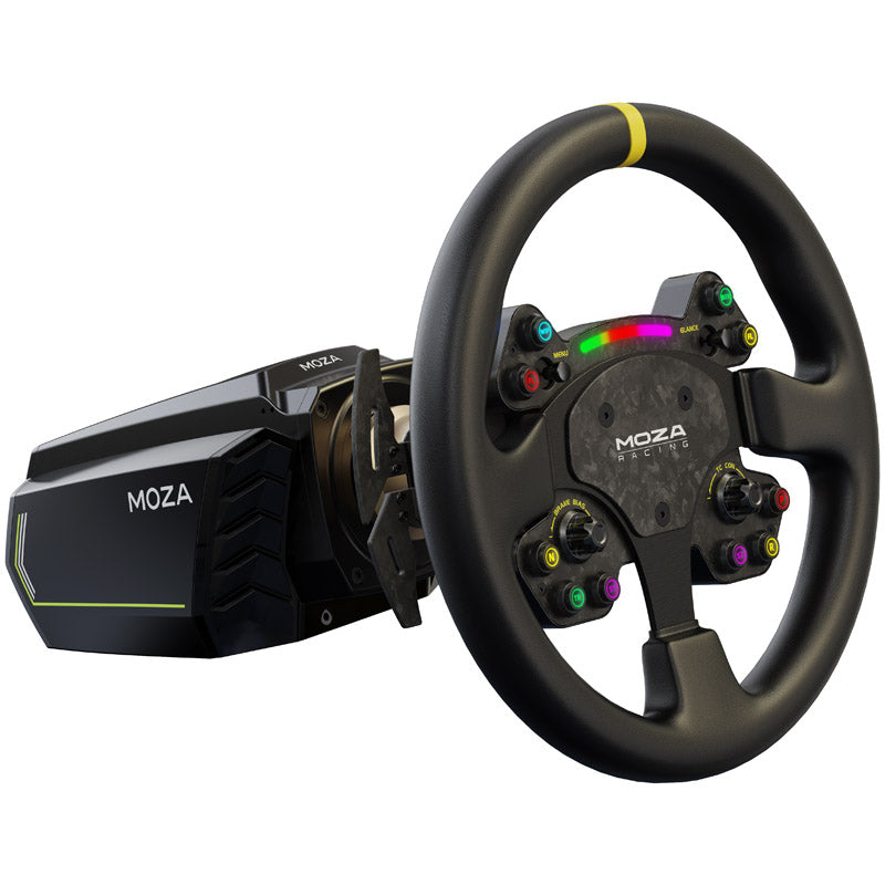 MOZA RS V2 Steering Wheel, Round - Læder(33 cm)