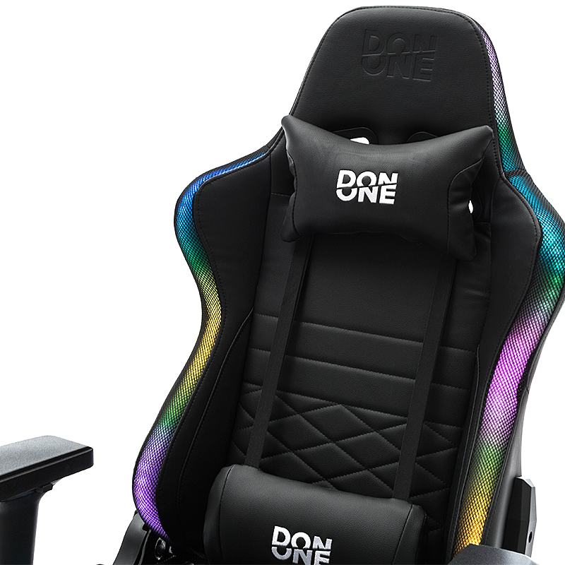 DON ONE - Valentino RGB Gamer stol MK3 - PU Læder - Op til 120 Kg DON ONE