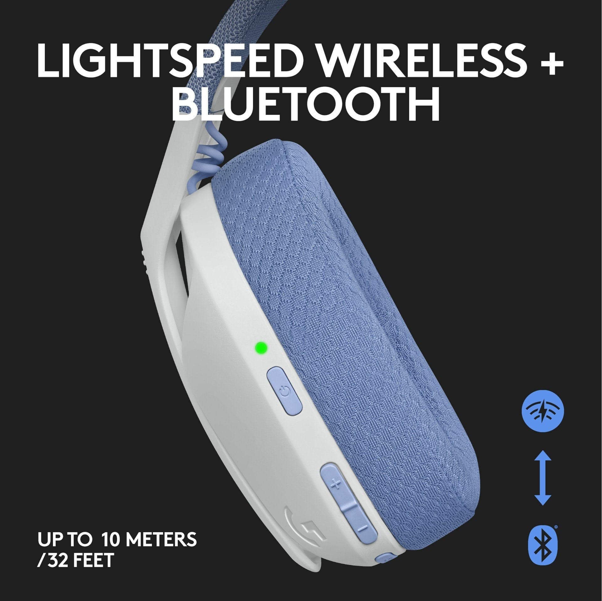 Logitech - G435 Lightspeed Wireless Gaming Headset - White Logitech