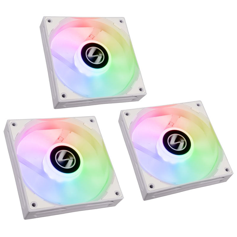 Lian Li ST120 RGB PWM fans 3-Pack + Controller- Hvid - 120mm Lian Li