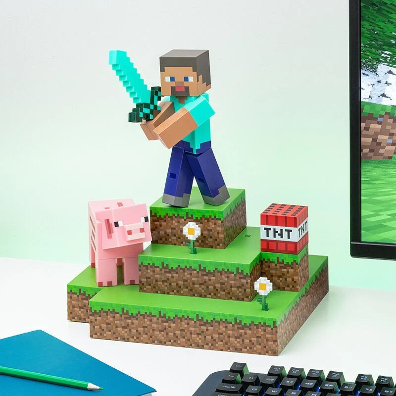 Minecraft Steve Diamant Lampe - 30cm Paladone