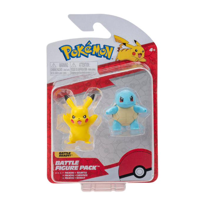 Pokémon - Battle Figure 2 Pk - Squirtle and Pikachu (PKW2853)