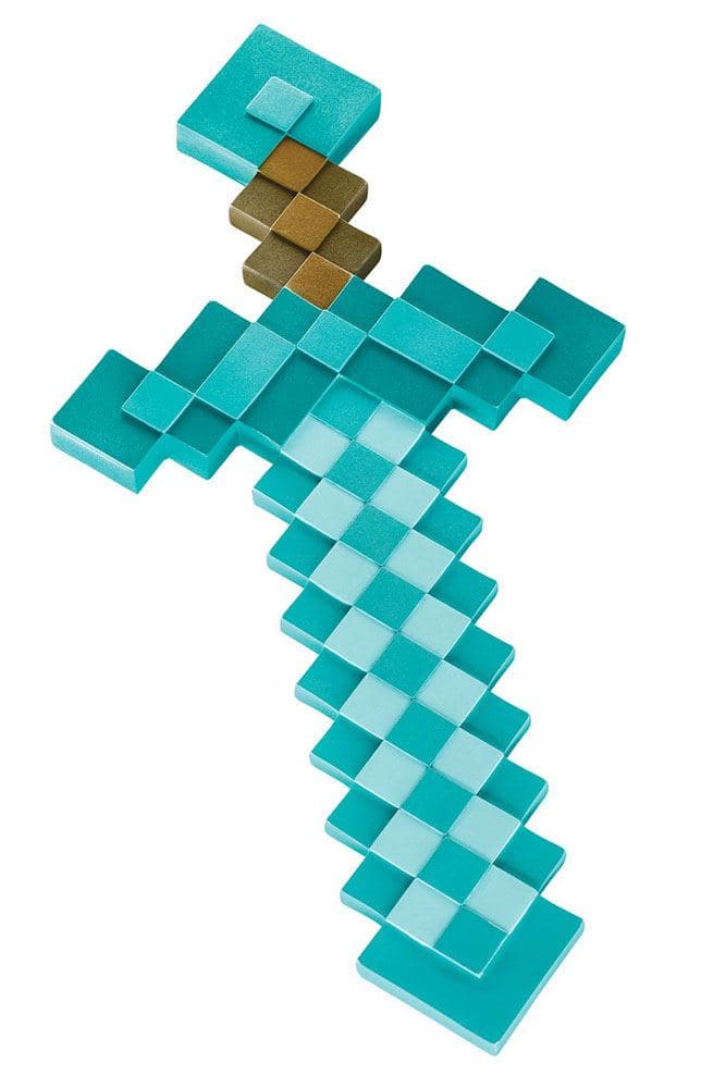 Minecraft Plastik Diamant Sværd Disguise