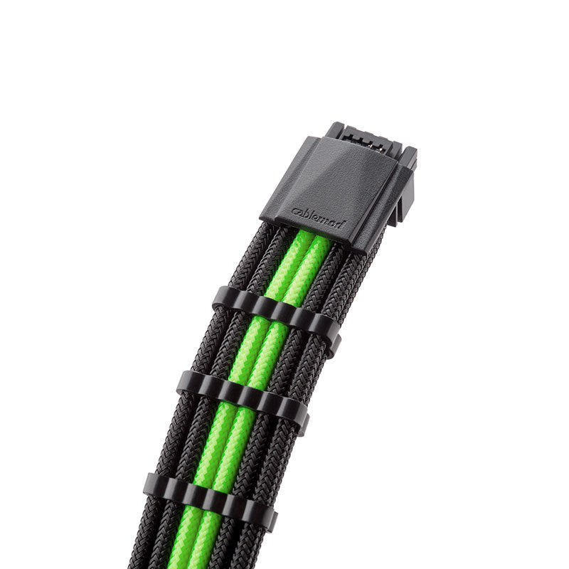 CableMod C-Series Pro ModMesh 12VHPWR to 3x PCI-e Kabel for Corsair - 60cm, black/light green